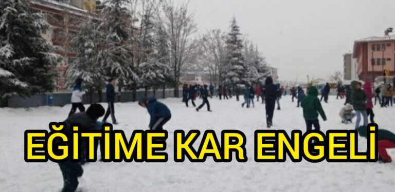 Trabzon’da eğitime kar engeli