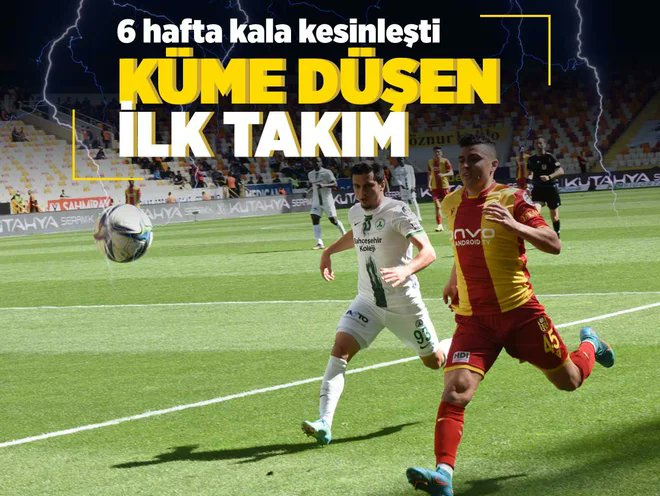 Süper ligde 6 hafta kala düşen ilk takım belli oldu