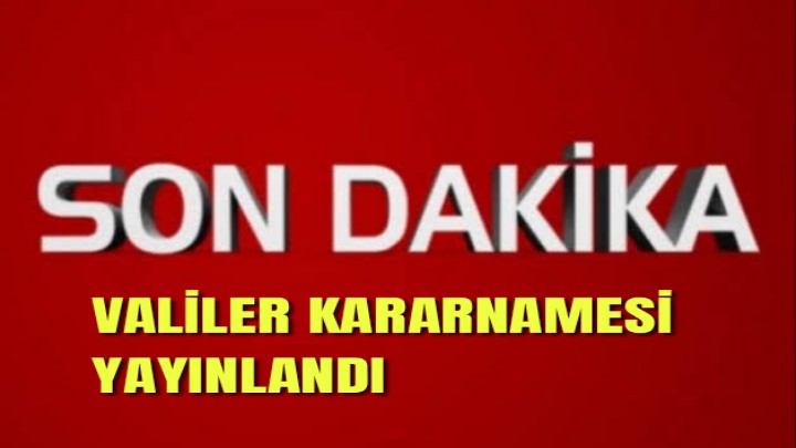 Valiler kararnamesi yayınlandı