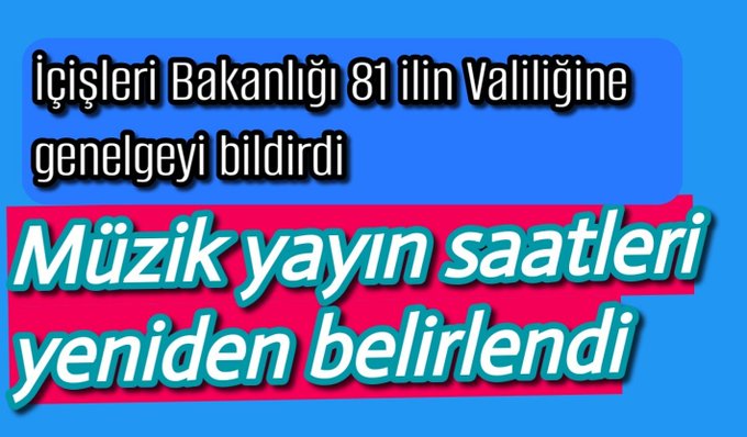 Müzik yayın saatleri yeniden belirlendi