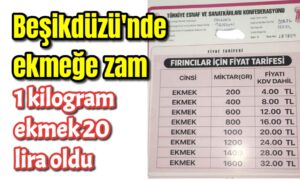 Beşikdüzü’nde ekmeğe zam
