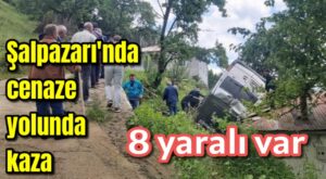 Şalpazarı’nda cenaze yolunda kaza 