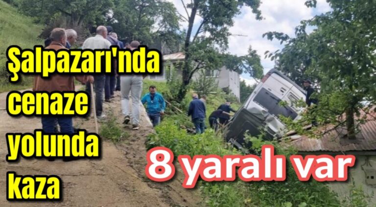 Şalpazarı’nda cenaze yolunda kaza 