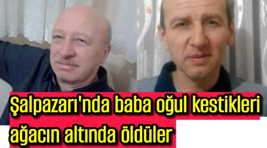 Şalpazarı’nda baba oğul kestikleri ağacın altında öldüler 
