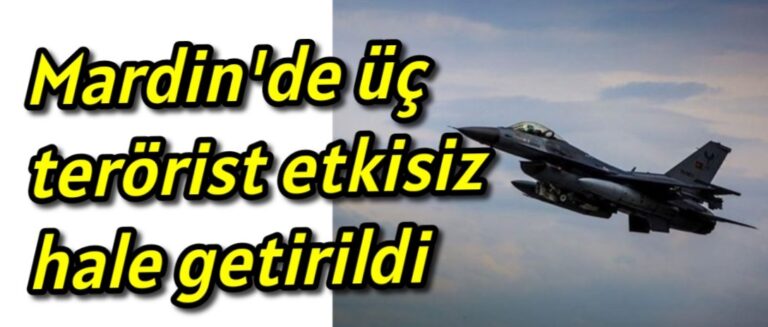 Mardin’de üç terörist, etkisiz hale getirildi 