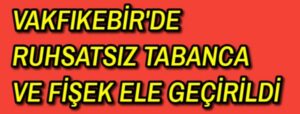 Vakfıkebir’de ruhsatsız tabanca ve fişek ele geçirildi
