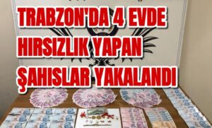 Trabzon’da 4 evden hırsızlık yapan şahıslar yakalandı 