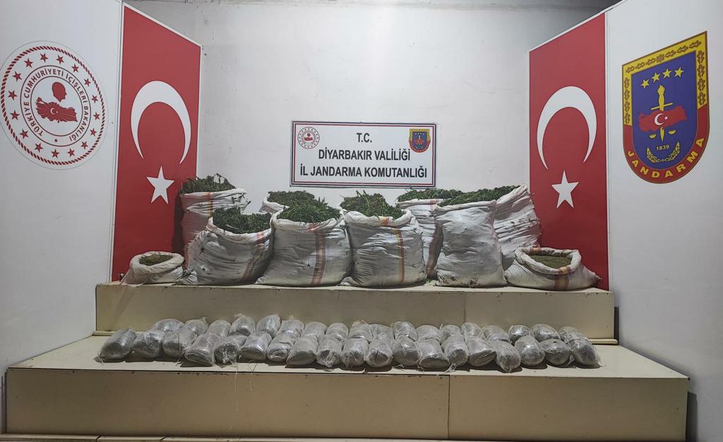 Diyarbakır’da 1 milyon 493 bin kök kenevir İle 337 bin kök skunk ele geçirildi.