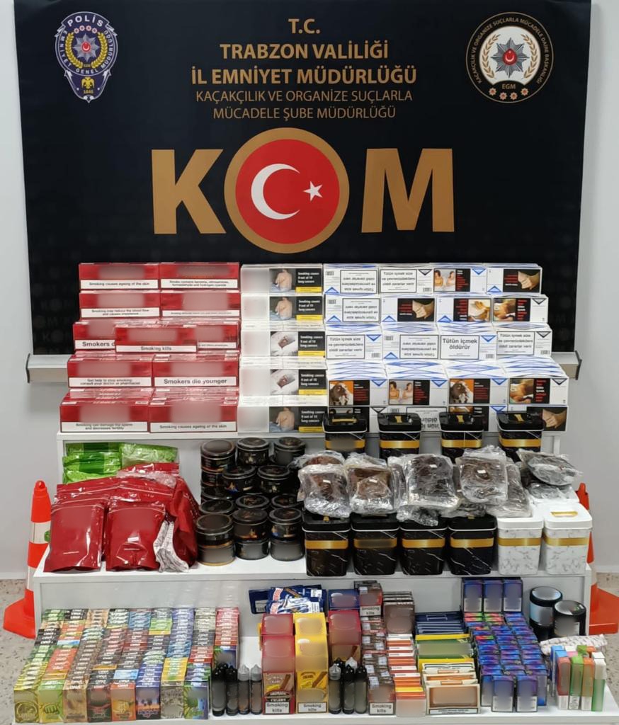 Trabzon’da kaçak sigara operasyonu 