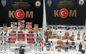 Trabzon’da gümrük kaçağı sigara ve içki operasyonu 