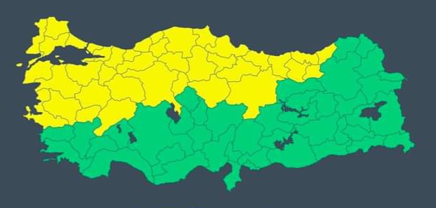 Meteoroloji’den 39 kente sarı uyarı 