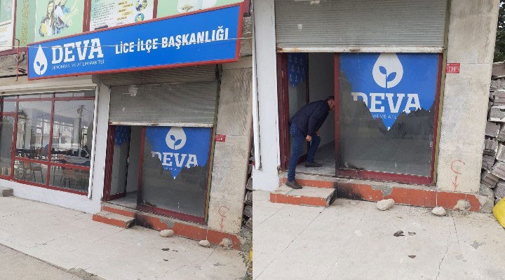DEVA Diyarbakır ilçe binasına molotoflu saldırı 