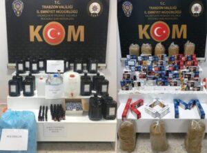 Trabzon’da kaçak alkol, tütün ve tütün mamulleri ele geçirildi 