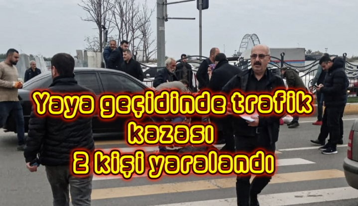 Yaya geçidinde trafik kazası 