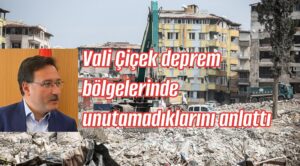 Vali Çiçek deprem bölgelerinde unutamadıklarını anlattı 