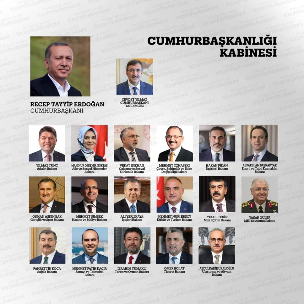 Cumhurbaşkanı Erdoğan’ın yeni kabinesi belli oldu