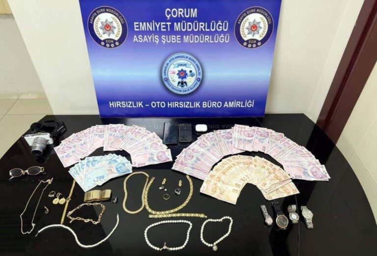 Çorum’da 3 ayrı evde hırsızlık yapan şahıs yakalandı 