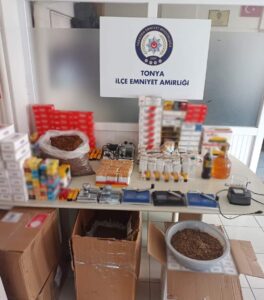 Tonya’da kaçak tütün operasyonu