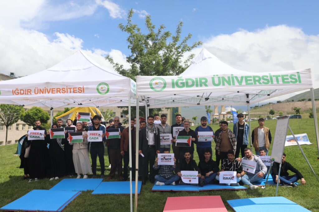 Iğdır Üniversitesi öğrencileri Filistin için çadır nöbetinde