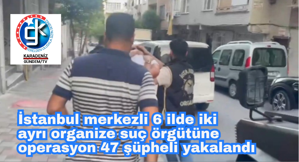 İstanbul merkezli 6 ilde iki ayrı organize suç örgütüne operasyon 47 şüpheli yakalandı