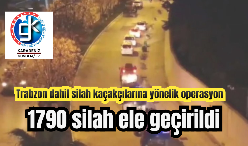 Trabzon dahil silah kaçakçılarına yönelik operasyon