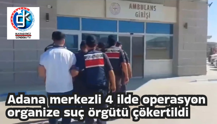Adana merkezli 4 ilde operasyon organize suç örgütü çökertildi