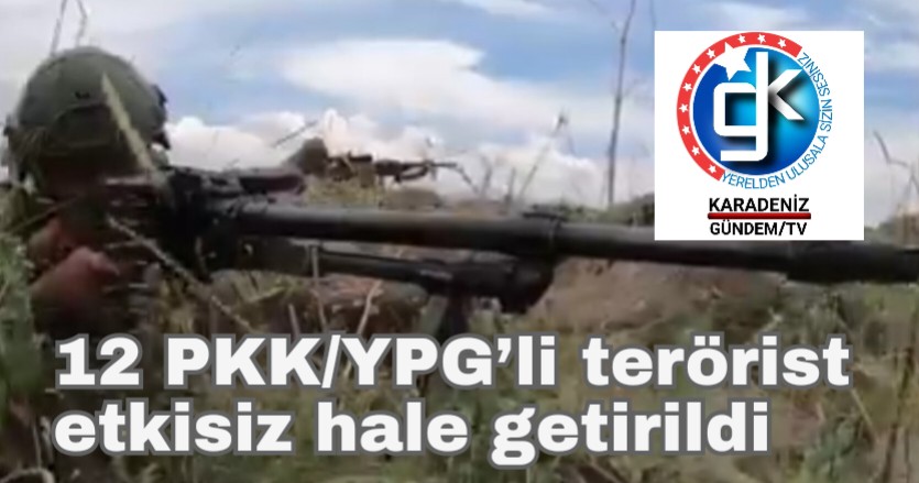 12 PKK/YPG’li teröristi etkisiz hâle getirildi