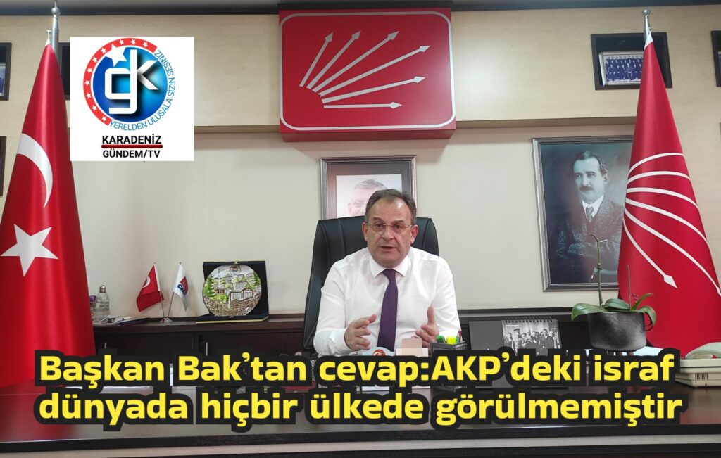 Başkan Bak’tan cevap: AKP’deki israf, dünyada hiçbir ülkede görülmemiştir