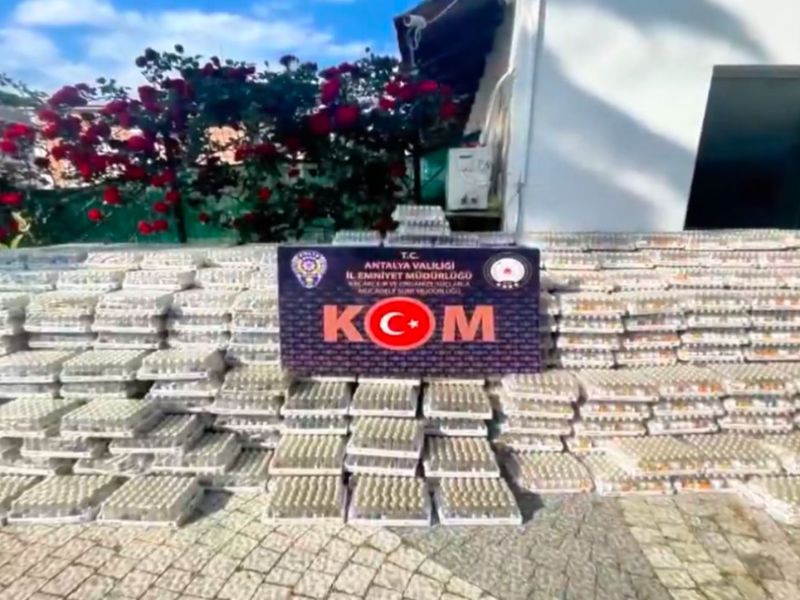 96 Bin 992 şişe kaçak sahte alkol ele geçirildi