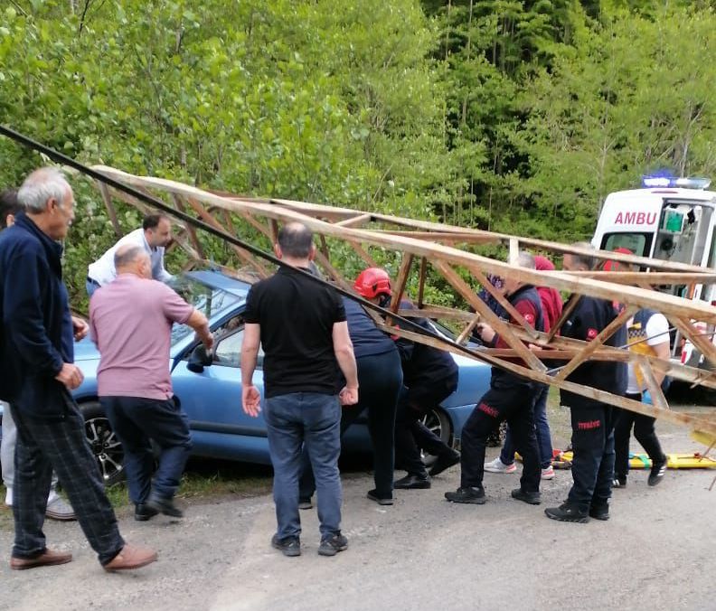 Şalpazarı’nda trafik kazası