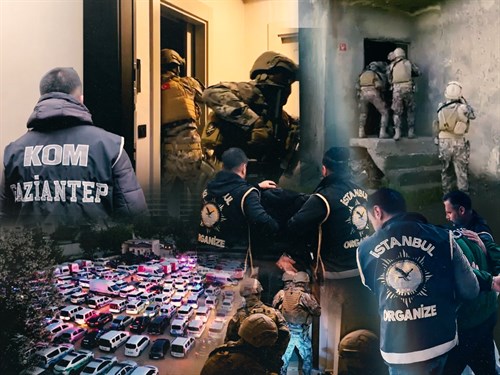 10 İlde 11 ayrı organize suç örgütüne operasyon