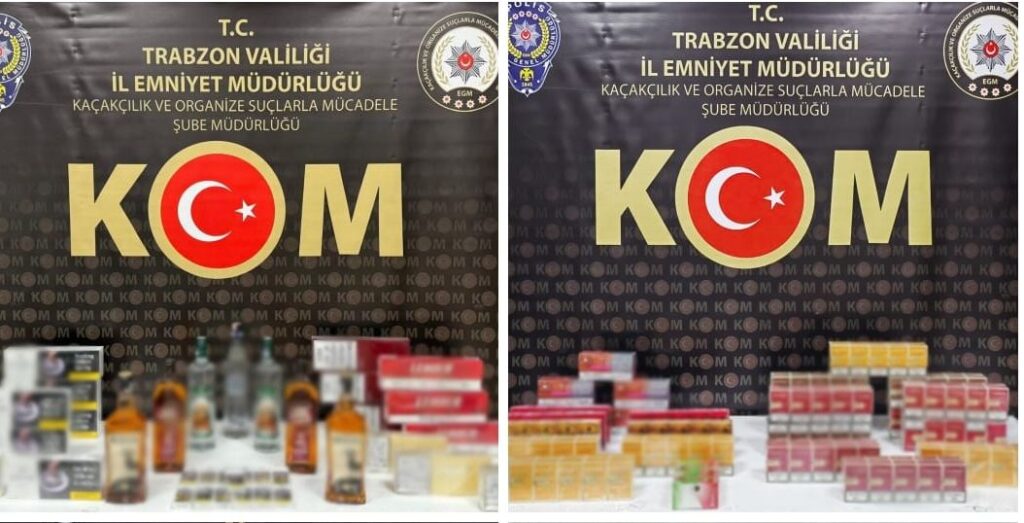 Trabzon’da kaçak sigara tütün operasyonu