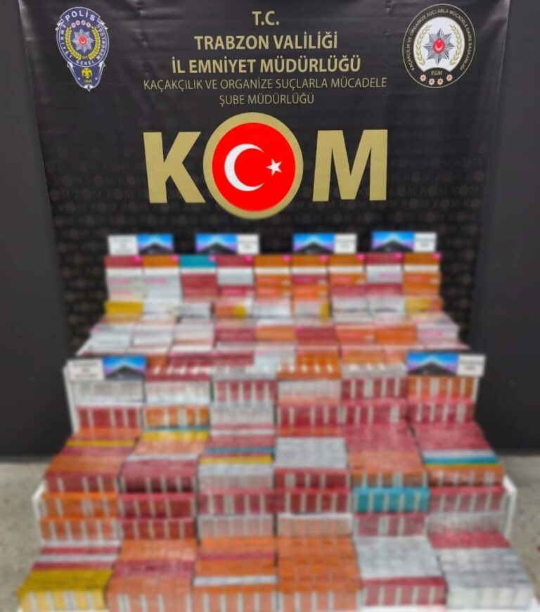 Trabzon’da kaçak sigara operasyonu