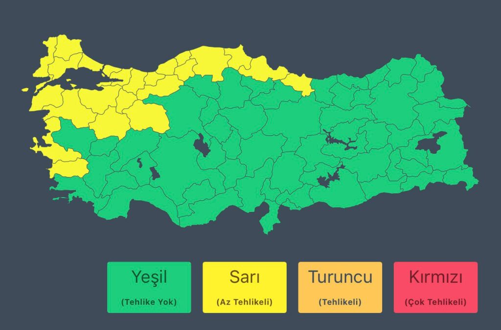 Meteoroloji’den Ege ve Karadeniz için fırtına ve sağanak uyarısı