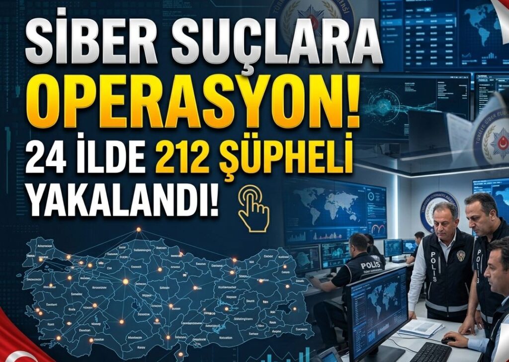 Siber suçlara operasyon 24 ilde 212 şüpheli yakalandı 