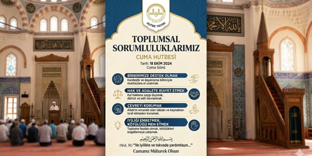 Diyanet’ten toplumsal sorumluluklarımız temalı Cuma hutbesi aile kurumunun alternatifi yoktur